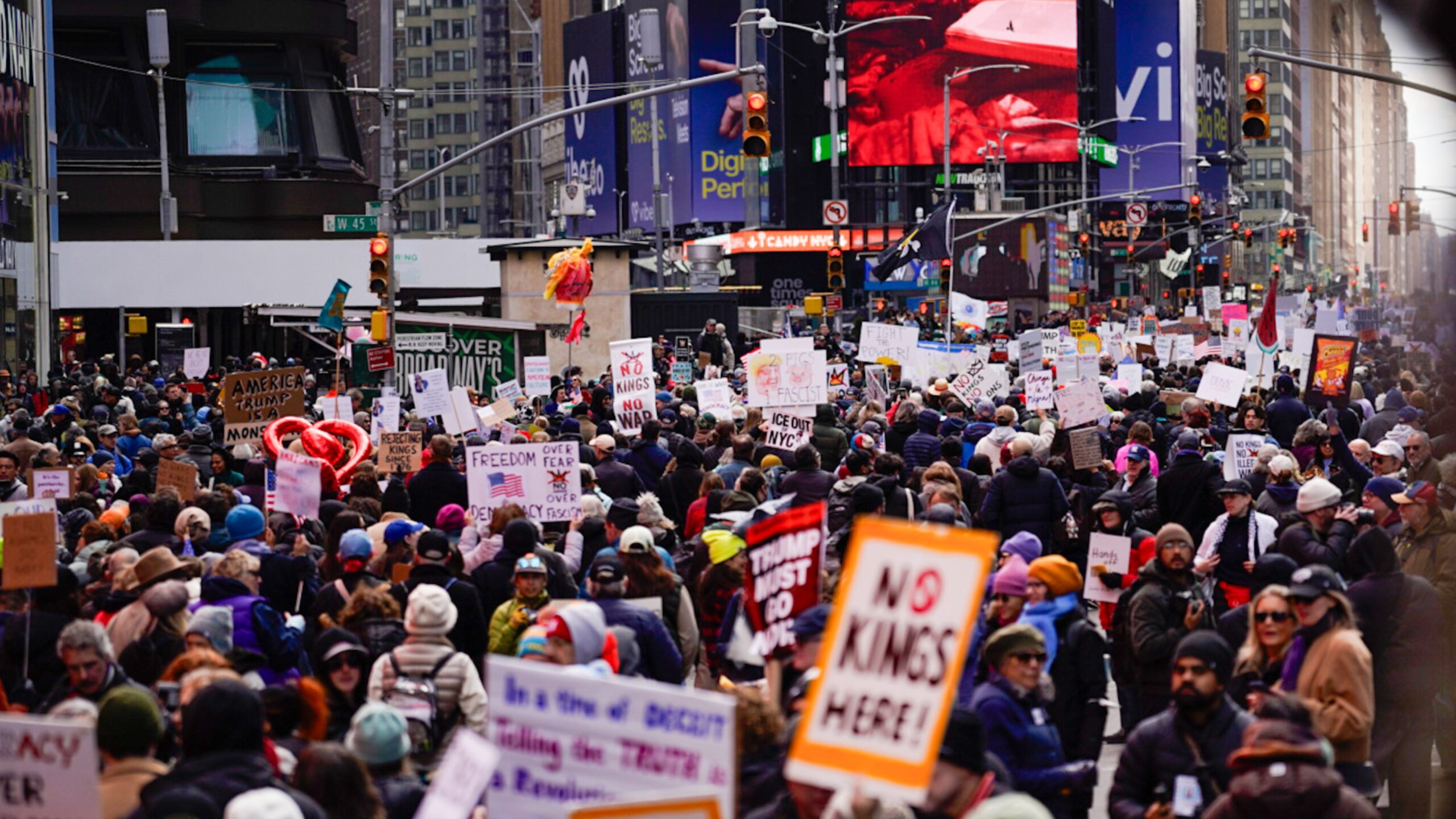 Millions were out on the streets. Are Americans really turning against Trump?