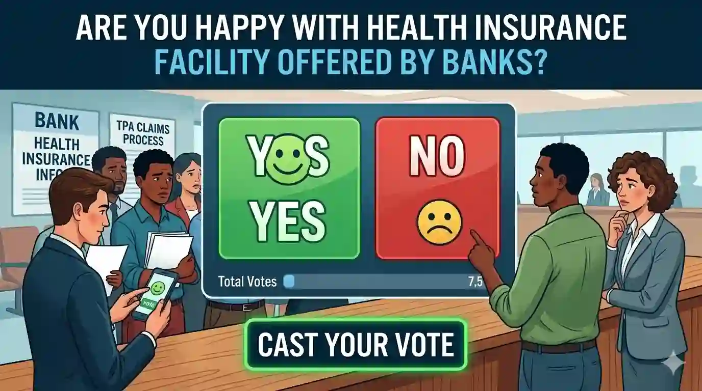Are you happy with health insurance facility offered by Banks?