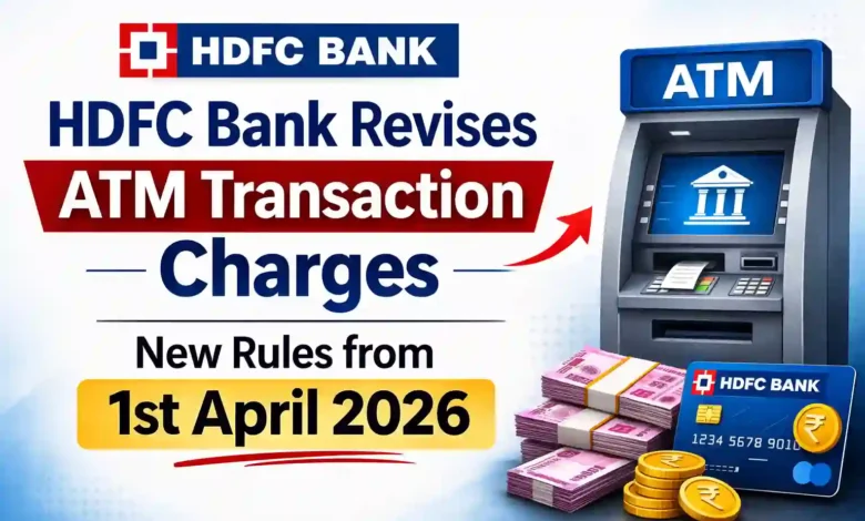 HDFC Bank Revises ATM Transaction Charges, New Rules from 1st April 2026