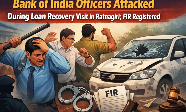 Bank of India Officers Attacked During Loan Recovery Visit in Ratnagiri; FIR Registered