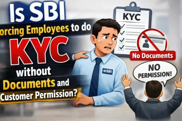 Is SBI forcing employees to do KYC without Documents and Customer Permission?