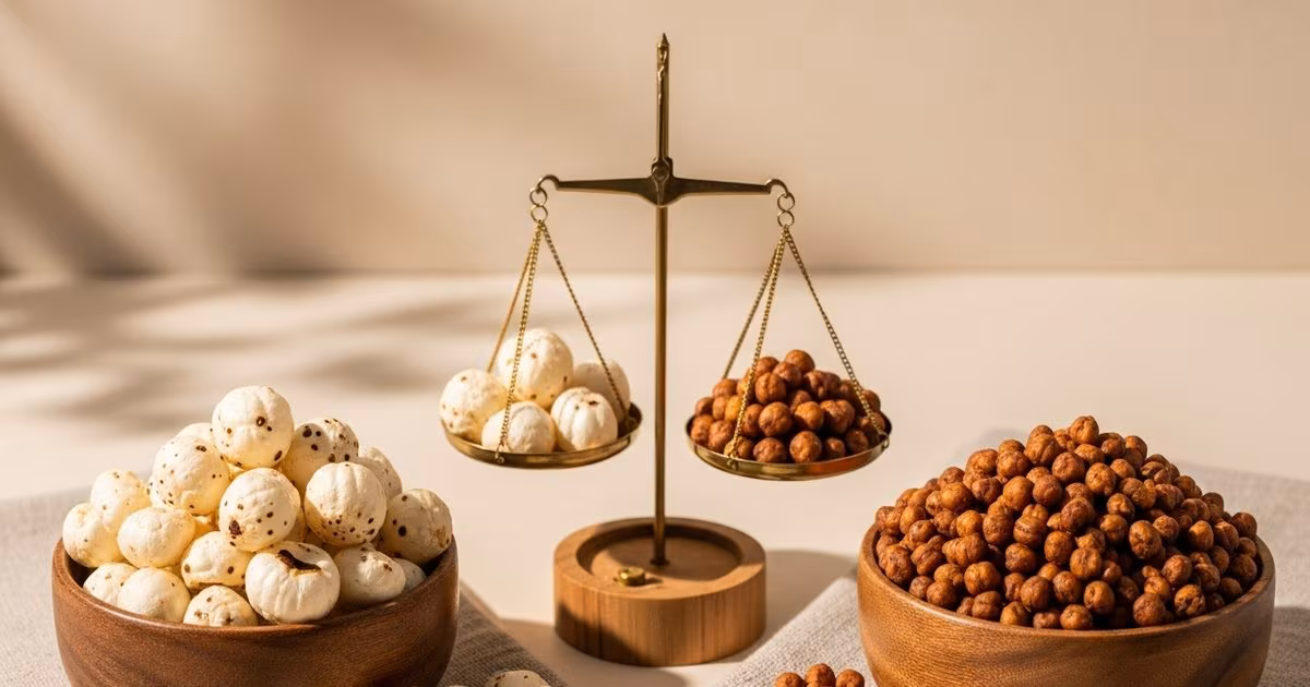 भूख लगे तो क्या खाएं? मखाना या भुना चना वजन घटाने वालों के लिए कौन है ज्यादा असरदार, कौन सा स्नैक देगा बेहतर रिजल्ट