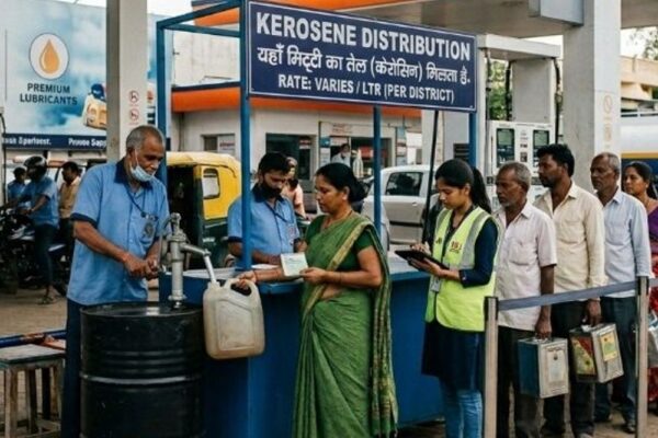 पेट्रोल पंप पर केरोसिन भी मिलेगा, केंद्र का फैसला:हर जिले में 2 पंपों पर सुविधा होगी, तेल कंपनियां 5 हजार लीटर स्टॉक रख सकेंगी