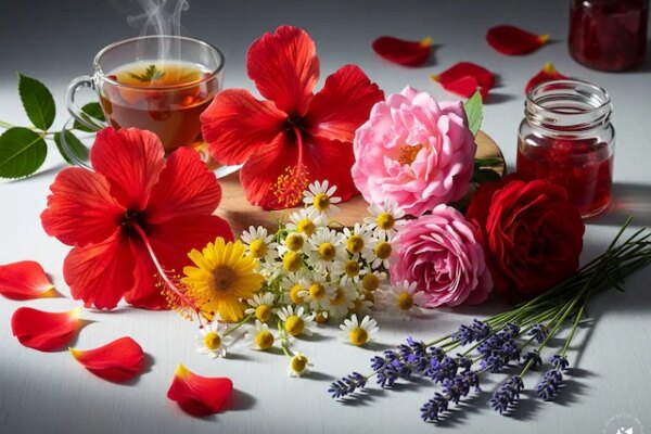 खाने योग्य फूल गुड़हल गुलाब कैमोमाइल के हेल्थ फायदे