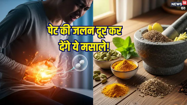 रसोई में रखे ये 5 मसाले मिनटों में दिलाएंगे पेट में जलन, एसिडिटी से छुटकारा, जानें सेवन का तरीका